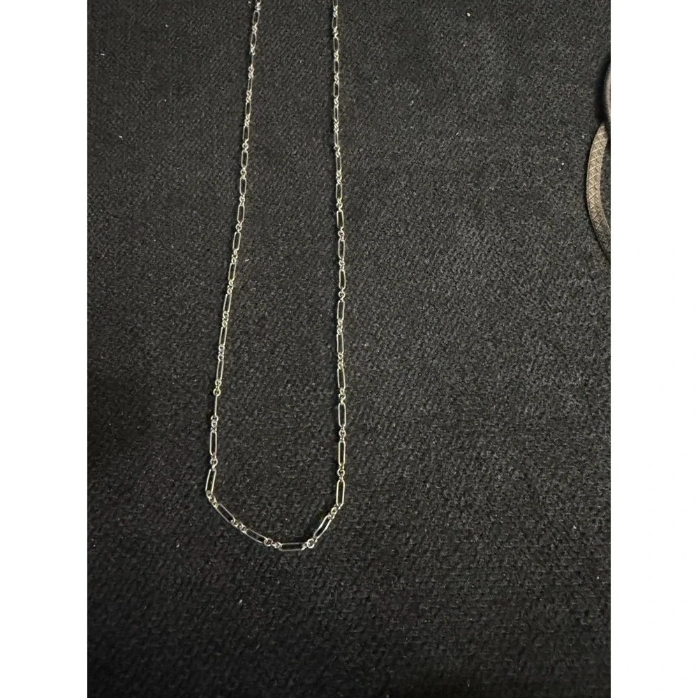 Vintage Sterling Silver Paperclip Chain Necklace 20.5" 925 #350 - Picture 2 of 6